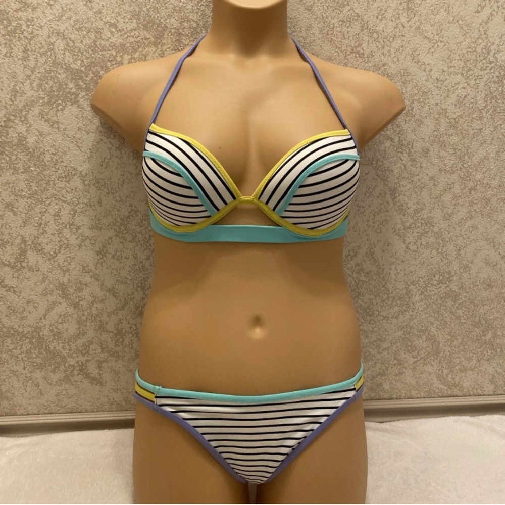 Victoria's Secret Multicolor Striped Bikini
